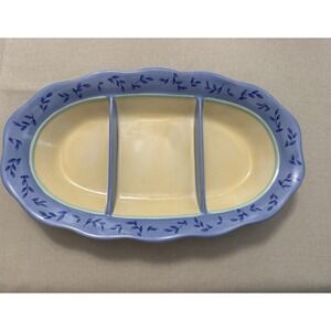Vintage Pfaltzgraff Summer‎ Breeze 13" Divided Rectangular Relish Tray Retired